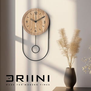 Driini Decorative Modern Wall Clock with Pendulum (Light)