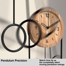 Load image into Gallery viewer, Driini Decorative Modern Wall Clock with Pendulum (Light)