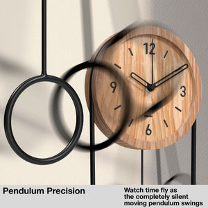 Driini Decorative Modern Wall Clock with Pendulum (Light)